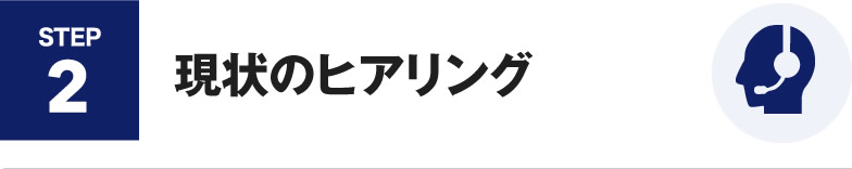 現状のヒアリング