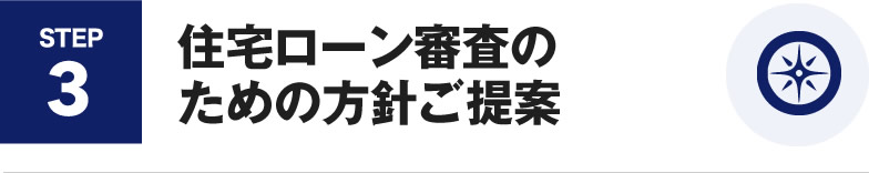 住宅ローン審査のための方針ご提案
